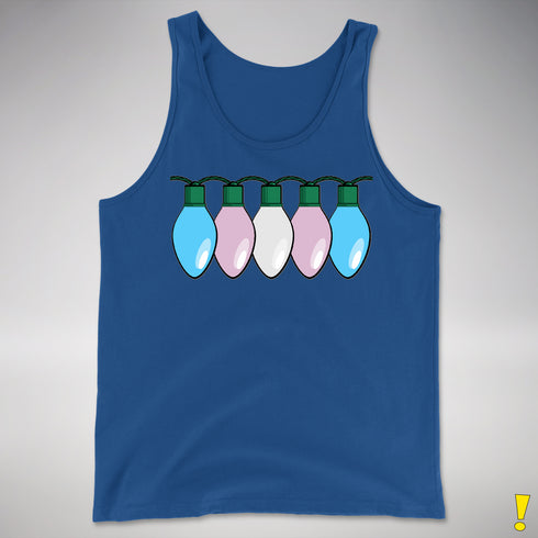 Transgender Pride Flag Christmas Lights Premium Tank Top - Royal Blue